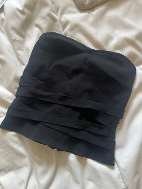 Forever 21 Zip-Up Corset Tube Top